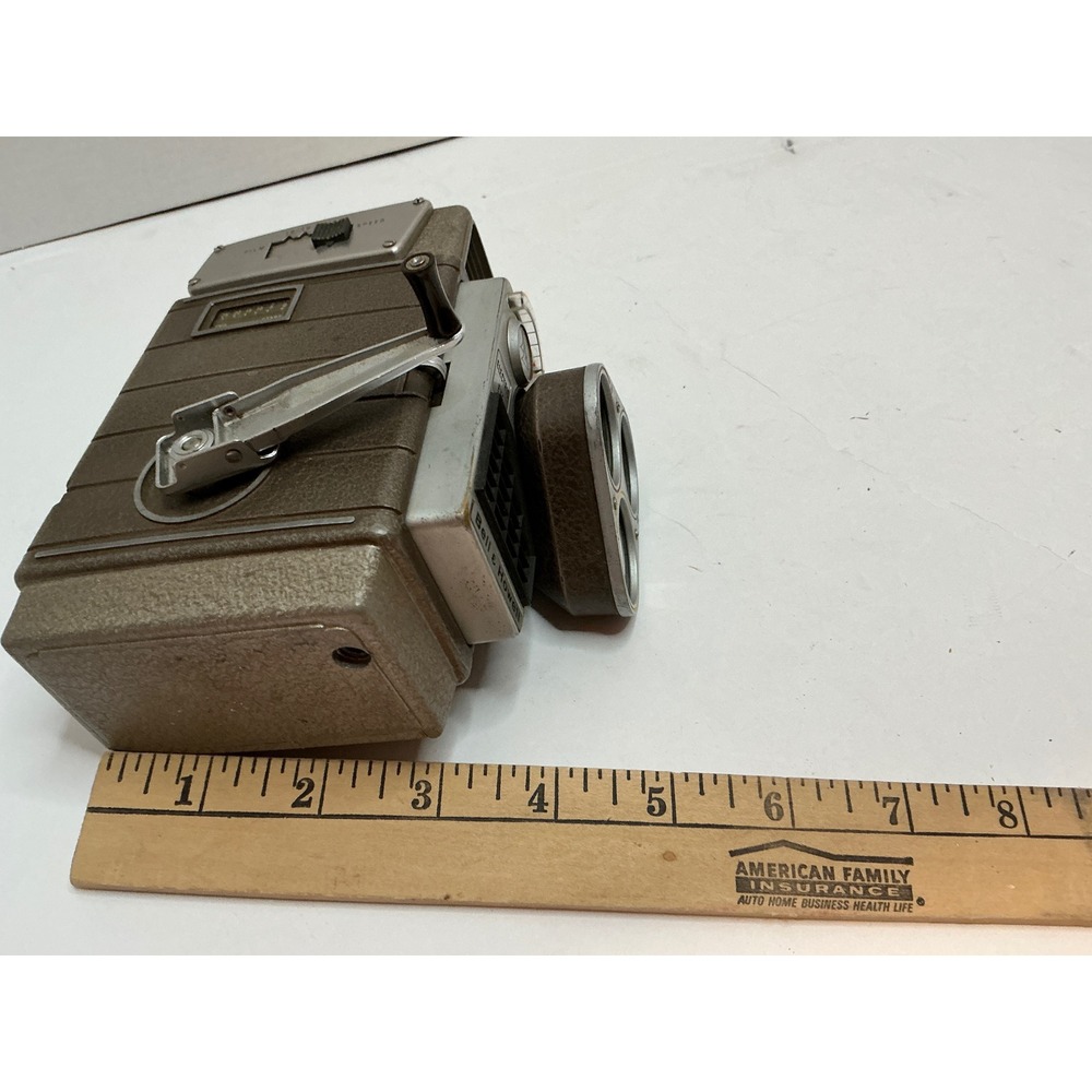 Bell & Howell Vintage 8mm Movie Camera Wind Up Crank Brown Metal Film Prop AS IS - Picture 13 of 14